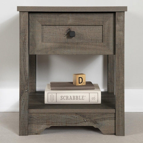 Solid Wood Bedside Table | Warm Finish Bedroom Nightstand – Oakvello