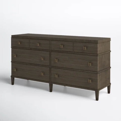 Solid Wood 8-Drawer Chest | Large Bedroom Storage Dresser – Oakvello