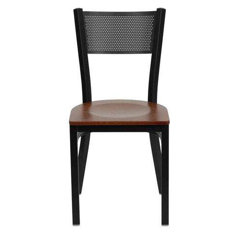 Solid Wood & Metal Dining Chair | Industrial Kitchen & Dining Seating – Oakvello
