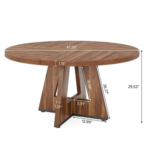Solid Wood Round Dining Table | Kitchen & Dining Room Furniture – Oakvello