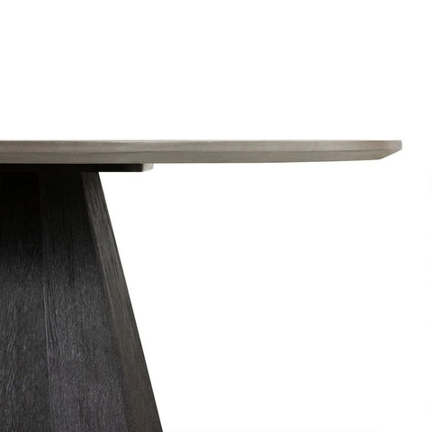 Solid Wood Round Dining Table with Pedestal Base | Kitchen Furniture – Oakvello