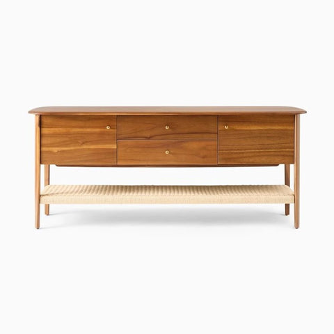 Solid Wood Media Console Table | TV Stand & Living Room Storage – Oakvello