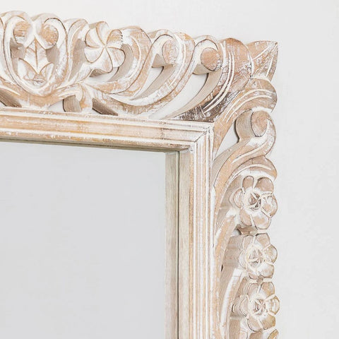 Zargor Rectangular Solid Mango Wood Wall Mirror | Bedroom & Living Room Decor – Oakvello
