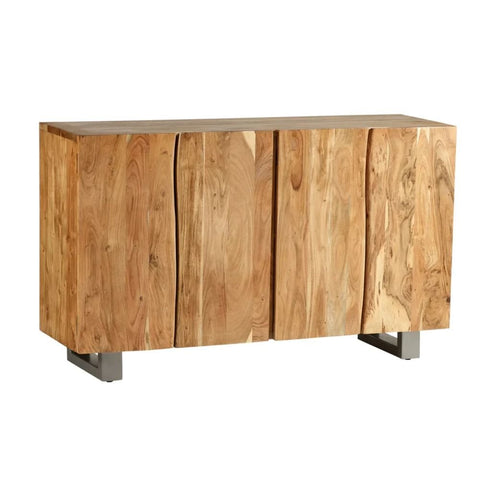 Jaipuri Natural Live Edge Large Sideboard | Solid Wood Living Room Storage – Oakvello