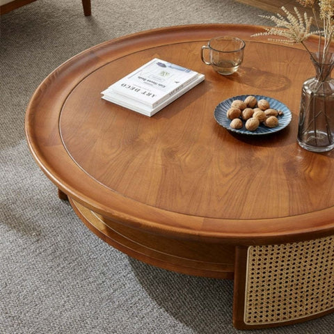 Solid Mango Wood Coffee Table | Rustic Hardwood Living Room Centre Table – Oakvello