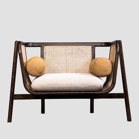 Handcrafted Solid Wood Arm Chair | Heritage Living Room Accent Seating – Oakvello