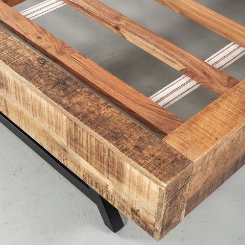 Solid Mango Wood Bed | Natural Hardwood Bedroom Furniture – Oakvello