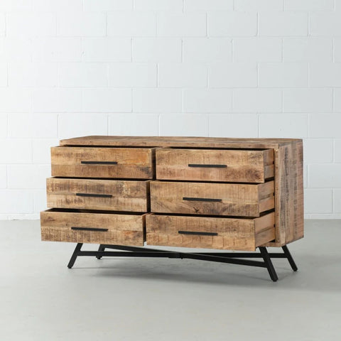 Solid Mango Wood Dresser | Bedroom Storage Chest of Drawers – Oakvello