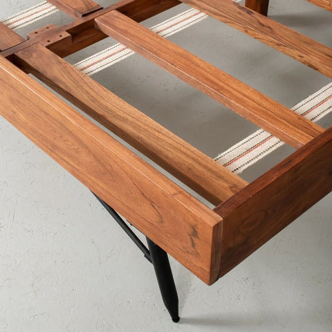 Acacia Wood Bed Frame | Premium Solid Hardwood Bedroom Furniture – Oakvello