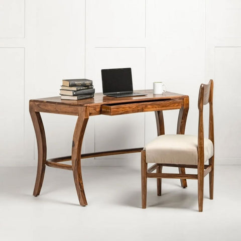 Ajmeri Solid Wood Study Table | Premium Writing Desk for Home Office – Oakvello
