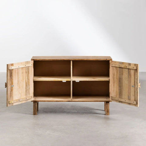 Wiluna Solid Mango Wood Sideboard | Living Room Storage Cabinet – Oakvello