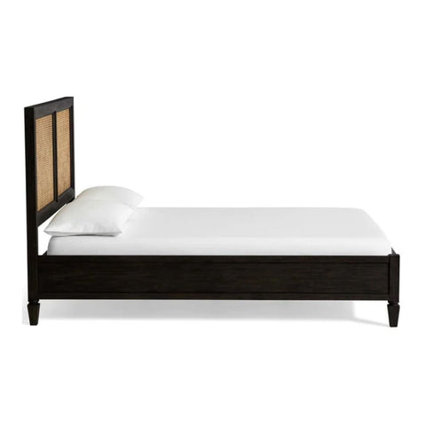 Dylan Solid Wood Cane Bed | Handcrafted Rattan Bedroom Furniture – Oakvello