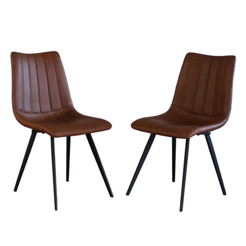 Jodhpuri Brown Dining Chair Set of 2 | Solid Wood Kitchen Seating – Oakvello