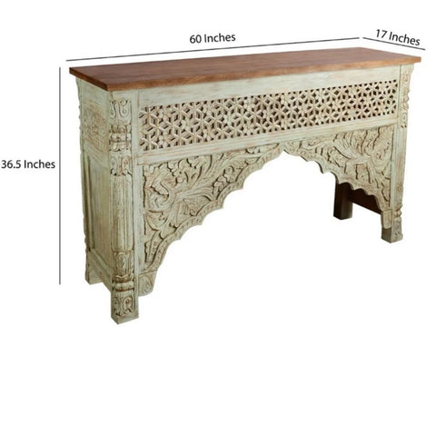Green Solid Wood Console Table | Bold Entryway & Hallway Furniture – Oakvello