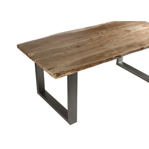 Jodhpuri Natural Live Edge Large Dining Table | Solid Wood Kitchen Furniture – Oakvello