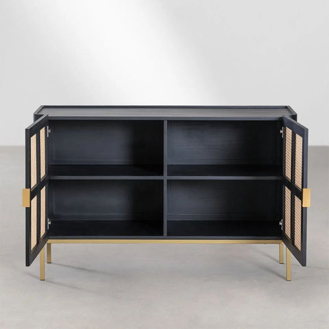 Enrick Solid Wood Sideboard | Living Room Storage Cabinet – Oakvello