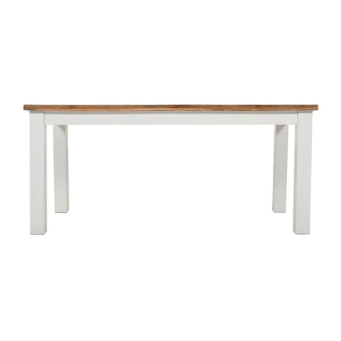 Jaipuri 170cm White Solid Mango Wood Dining Table | Kitchen Furniture – Oakvello