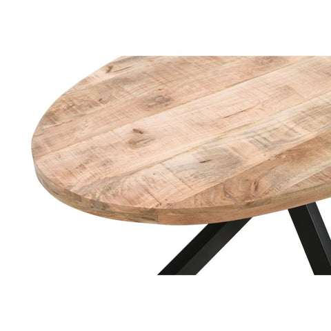 6-8 Seater Oval Solid Mango Wood Dining Table | Large Kitchen Furniture – Oakvello