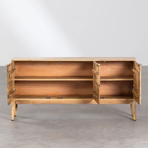 Baty Design Solid Mango Wood Sideboard | Living Room Storage – Oakvello