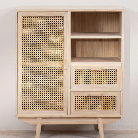Ralik Solid Wood Sideboard with Drawers | Living Room Storage Cabinet – Oakvello