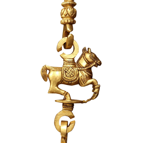 The Hindola Grand – Handcrafted Solid Wood Royal Swing with Brass Accents