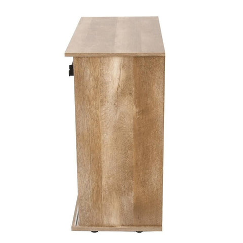 Natural Oak Finish Solid Wood Wine & Storage Cabinet | Home Bar Furniture – Oakvello