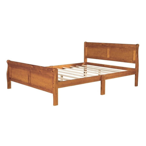 Queen Size Upholstered Platform Bed | House-Style Solid Wood Bedroom Furniture – Oakvello