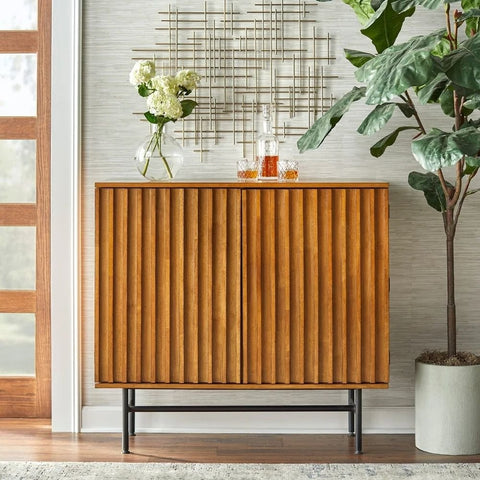 Solid Wood Bar Cabinet | Premium Home Bar Storage Furniture – Oakvello
