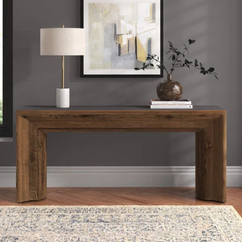 Jaipuri Solid Wood Console Table | Heritage Handcrafted Entryway Furniture – Oakvello