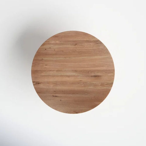 Natural Brown Solid Wood Round Dining Table | Kitchen & Dining Furniture – Oakvello