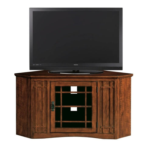 Solid Wood Corner TV Stand & Media Console | Living Room Storage – Oakvello