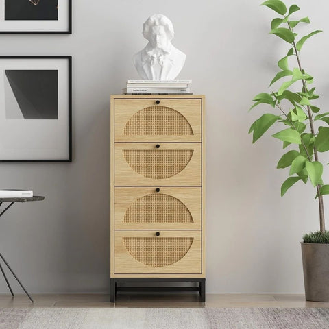 Solid Wood 4-Drawer Chest | Bedroom Storage Dresser – Oakvello