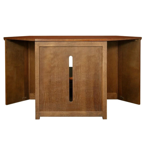 Solid Wood Corner TV Stand & Media Console | Living Room Storage – Oakvello