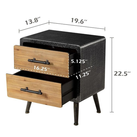 Solid Wood Living Room Bedside Table | Versatile Accent Nightstand – Oakvello