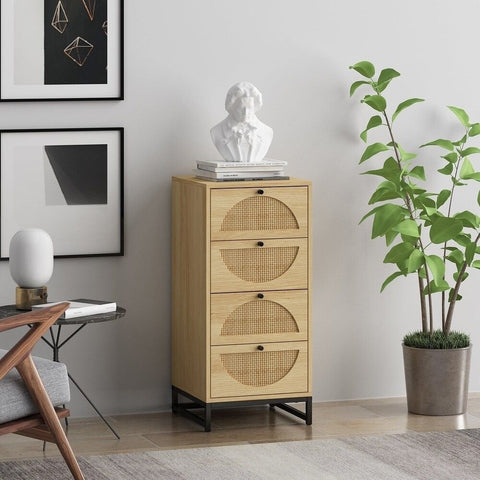 Solid Wood 4-Drawer Chest | Bedroom Storage Dresser – Oakvello