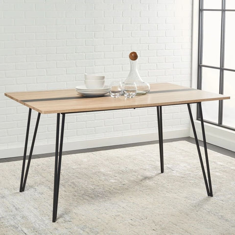 Natural Black Solid Wood Dining Table | Bold Kitchen Furniture – Oakvello
