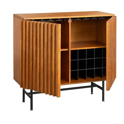 Solid Wood Bar Cabinet | Premium Home Bar Storage Furniture – Oakvello