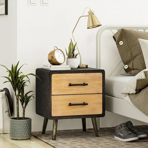 Solid Wood Living Room Bedside Table | Versatile Accent Nightstand – Oakvello