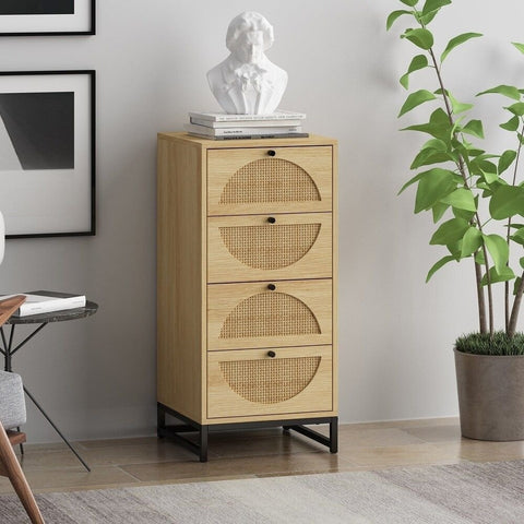 Solid Wood 4-Drawer Chest | Bedroom Storage Dresser – Oakvello