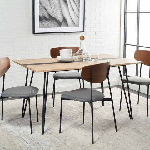Natural Black Solid Wood Dining Table | Bold Kitchen Furniture – Oakvello