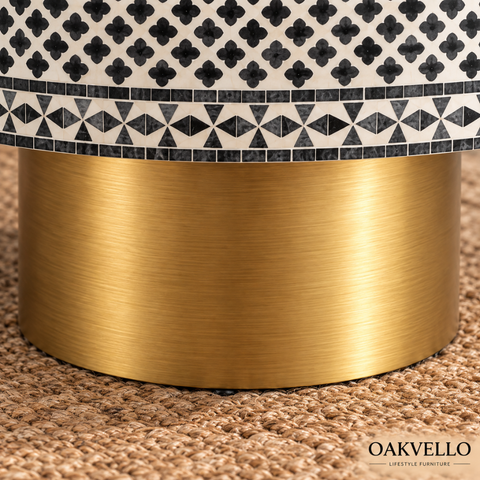 Bone Inlay Coffee Table | Handcrafted Artisan Living Room Centre Table – Oakvello