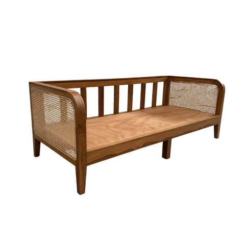Solara Rattan Sofa | Sheesham Wood & Cane 3-Seater | Oakvello