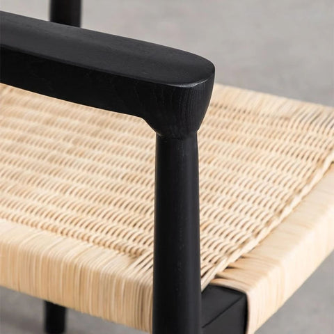 Kiemer Solid Wood Dining Chair with Armrests | Premium Kitchen Seating – Oakvello