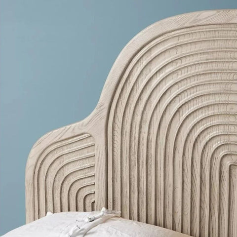 Jaipuri Carved Solid Wood Bed | Handcrafted Heritage Bedroom Furniture – Oakvello