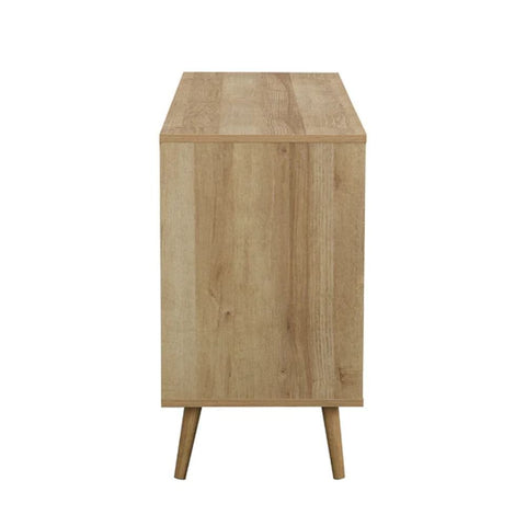 Jaipur Natural Rattan 3-Door Sideboard | Boho Solid Wood Storage – Oakvello