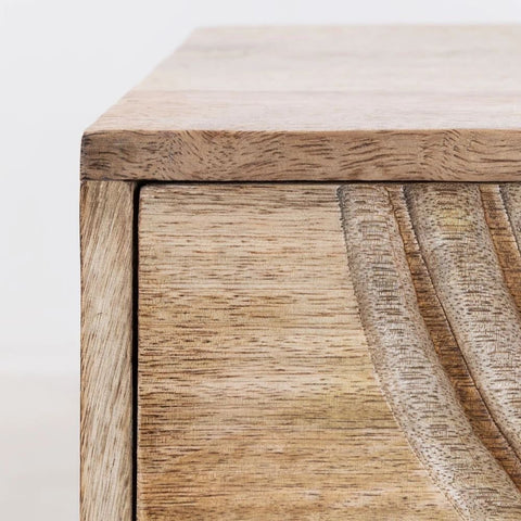 Langson Solid Mango Wood Bedside Table | Bedroom Nightstand – Oakvello