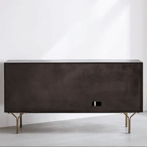 Solid Wood & Metal Sideboard | Industrial Living Room Storage – Oakvello