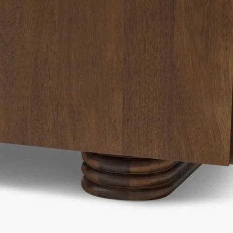 Solid Mango Wood Sideboard with Storage | Living Room Cabinet – Oakvello