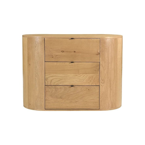 3-Drawer Solid Mango Wood Chest | Bedroom Storage Dresser – Oakvello