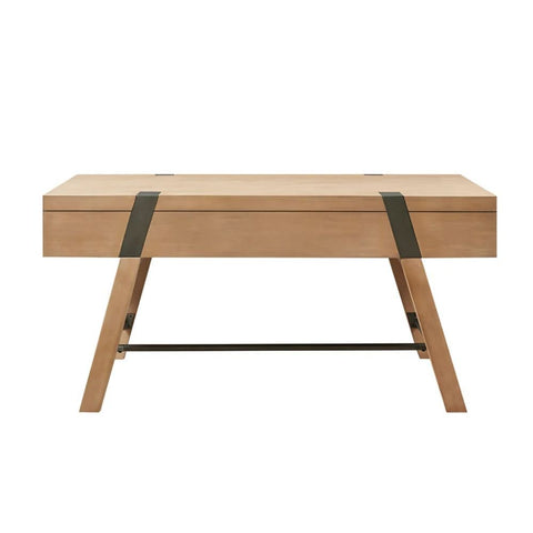 Natural Solid Wood Writing Desk | Home Office Furniture – Oakvello